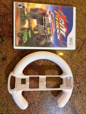 Wii excite truck game with steering wheel